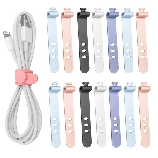 Phone Cable Organizer Earphone Clip Charger Cord Management 3 Hole