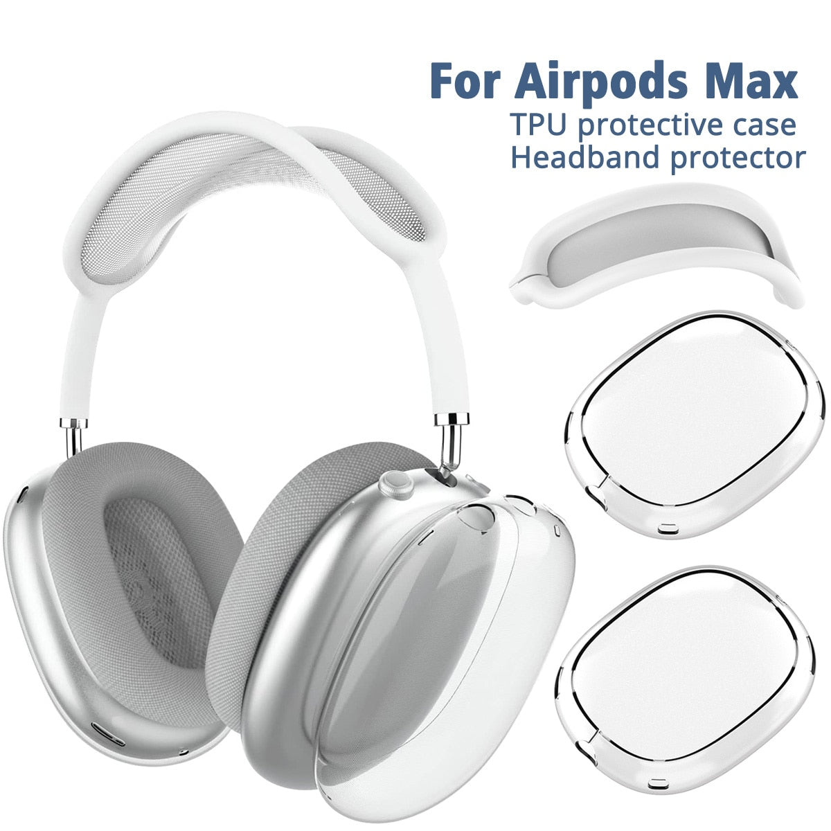 Soft Anti-scratch Transparent Cover For Airpods Max Tpu Wireless